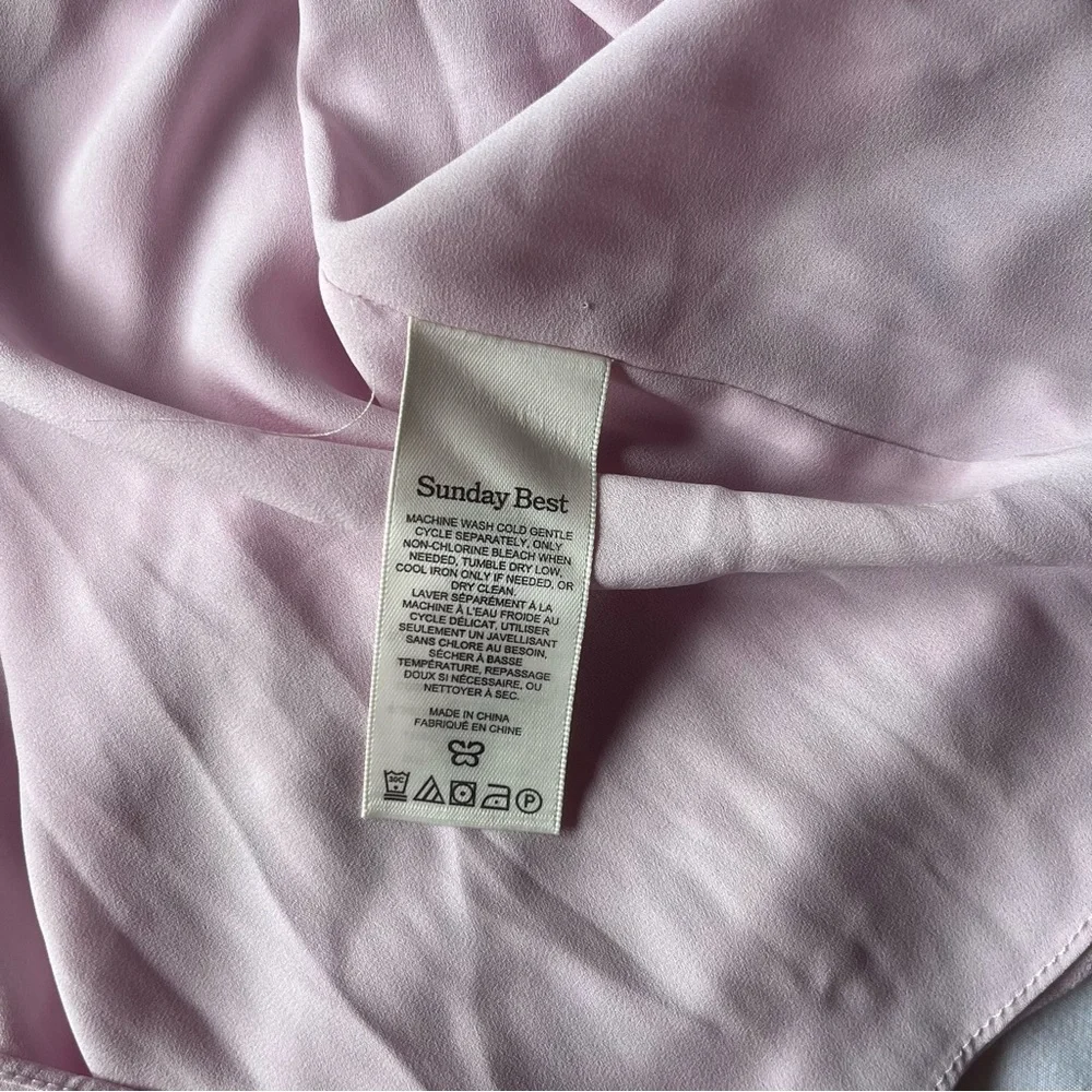 Aritzia Sunday Best Fairey Dress in Lilac Bloom - Picture 6 of 7